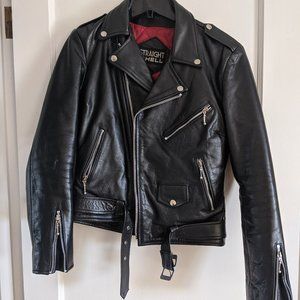 Straight to Hell Premium Leather Jacket, SZ Large